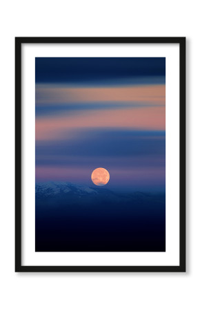  Plakat Księżyc nad górami