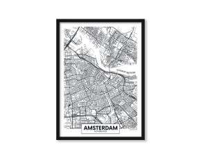  Plakat Mapa Amsterdam