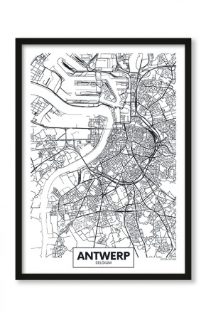  Plakat Mapa Antwerp