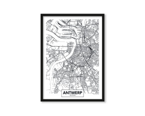  Plakat Mapa Antwerp