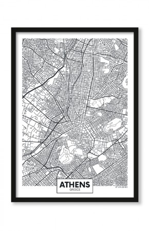  Plakat Mapa Athens