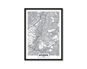  Plakat Mapa Athens