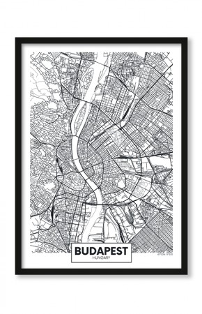  Plakat Mapa Budapest