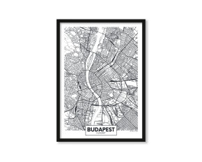  Plakat Mapa Budapest