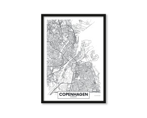  Plakat Mapa Copenhagen