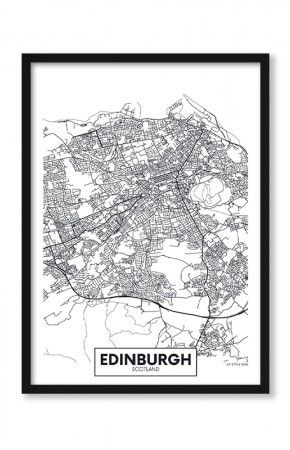  Plakat Mapa Edinburgh