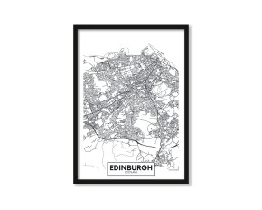  Plakat Mapa Edinburgh