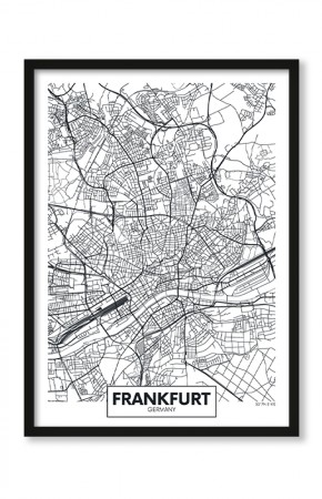  Plakat Mapa Frankfurt