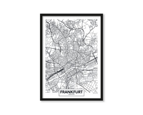  Plakat Mapa Frankfurt