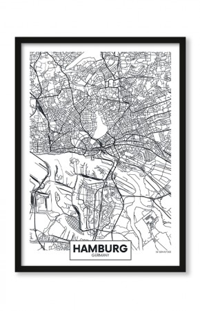  Plakat Mapa Hamburg
