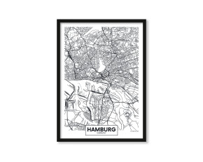  Plakat Mapa Hamburg