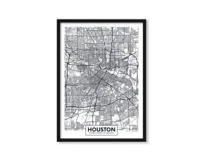  Plakat Mapa Houston