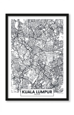 Plakat Mapa Kuala Lumpur