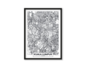  Plakat Mapa Kuala Lumpur