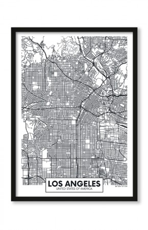  Plakat Mapa Los Angeles