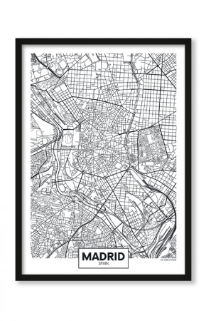  Plakat Mapa Madrid