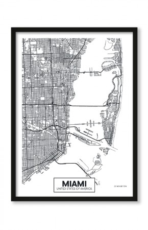  Plakat Mapa Miami