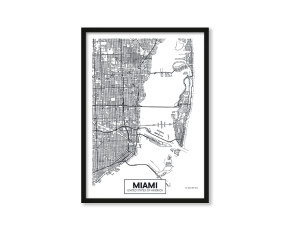  Plakat Mapa Miami
