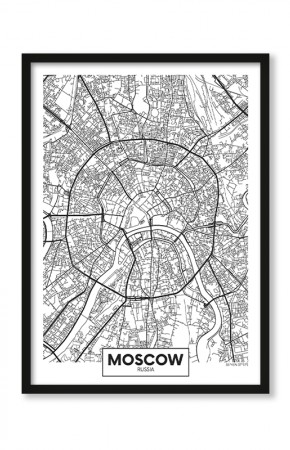  Plakat Mapa Moscow