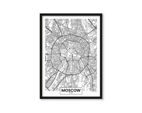  Plakat Mapa Moscow