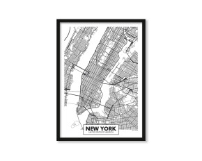  Plakat Mapa New York