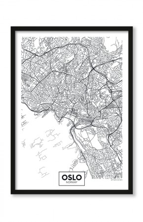  Plakat Mapa Oslo