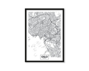  Plakat Mapa Oslo