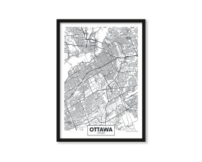  Plakat Mapa Ottawa