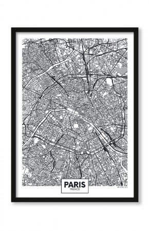  Plakat Mapa Paris