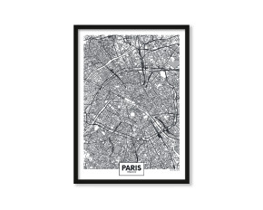  Plakat Mapa Paris