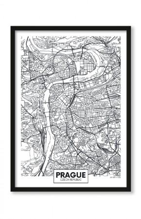  Plakat Mapa Prague