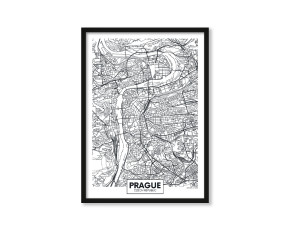  Plakat Mapa Prague
