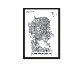  Plakat Mapa San Francisco