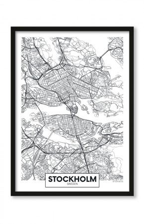  Plakat Mapa Stockholm