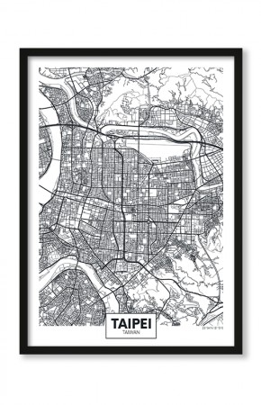 Plakat Mapa Taipei