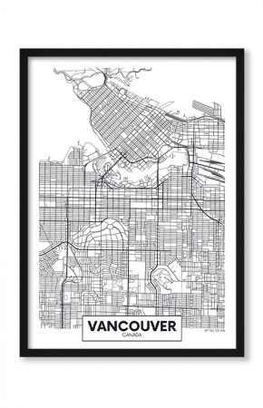  Plakat Mapa Vancouver