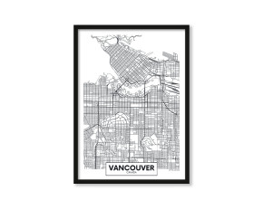  Plakat Mapa Vancouver