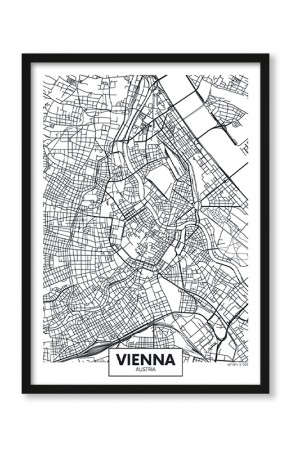  Plakat Mapa Vienna