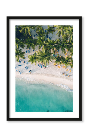  Plakat Plaża z palmami