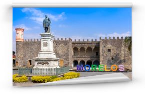 Central plaza in historic centre and colorful colonial architecture of Cuernavaca in Mexico Morelos.