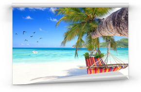 Odpręż się i zrelaksuj - hamak na tropikalnej plaży do pokoju