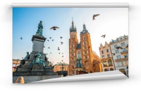 Fototapeta Widok Starego Miasta w Krakowie w czasie zmierzchu do pokoju