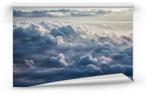 Fototapeta Piękne błękitne niebo z gęstymi chmurami XXL