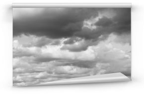 Fototapeta Burzowe niebo, deszczowe chmury nad horyzontem na ścianę