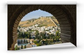 Fototapeta Widok z okna na Albaicin, arabska dzielnica Granady do pokoju