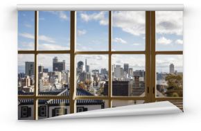 Fototapeta Widok z okna na miasto panoramiczna