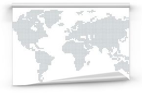 Mapa świata z kropkami - szara