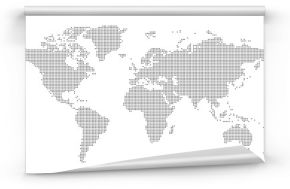 Mapa świata kropkowane wektor.