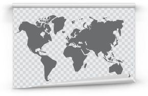 Uproszczona mapa świata. Stylizowana wektorowa ilustracja