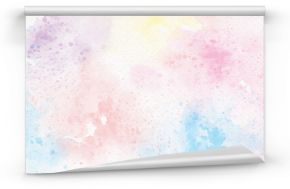 rainbow pastel unicorn candy watercolor on paper abstract background